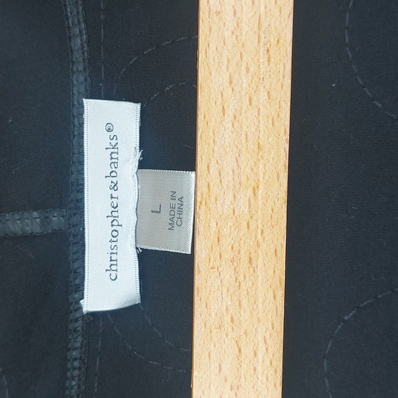 Christopher & Banks embroidered light Cardigan Black and White Large - Picture 9 of 12